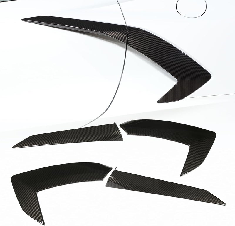 CHEAYAR Side Fender Vent Door Garnish for Chevrolet Corvette C8 (2020-2023) - Carbon Fiber ABS Trim - Image 1