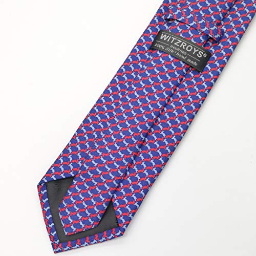 WITZROYS 100% Silk Ties for Men Handmade Neckties with Bunnies Printed+Gift box - Image 4