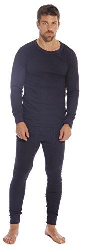 At The Buzzer Thermal Underwear Set for Men 95962-Navy-L - Image 4