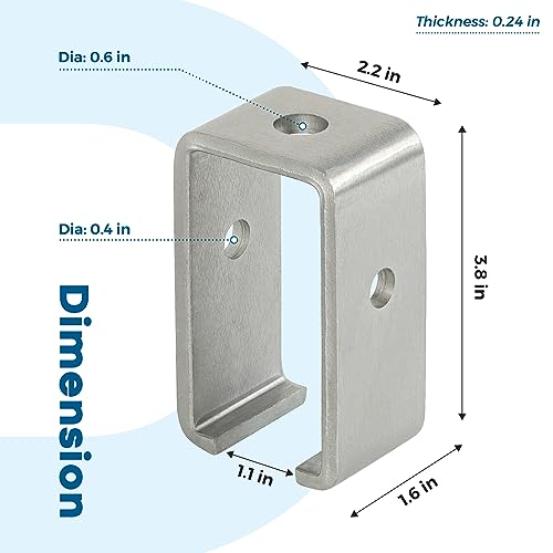 WIMART Channel Trolley Track Hanger Bracket, Intermediate Support Bracket for All 1-5/8" Strut Channel, Heavy Duty Track Joiner Support Bracket (Set 8) - Image 2