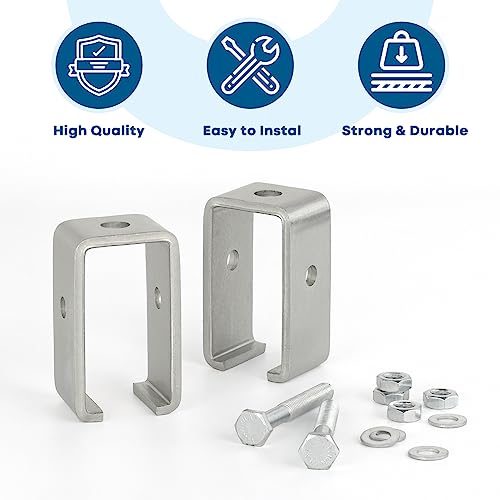 WIMART Channel Trolley Track Hanger Bracket, Intermediate Support Bracket for All 1-5/8" Strut Channel, Heavy Duty Track Joiner Support Bracket (Set 8) - Image 3