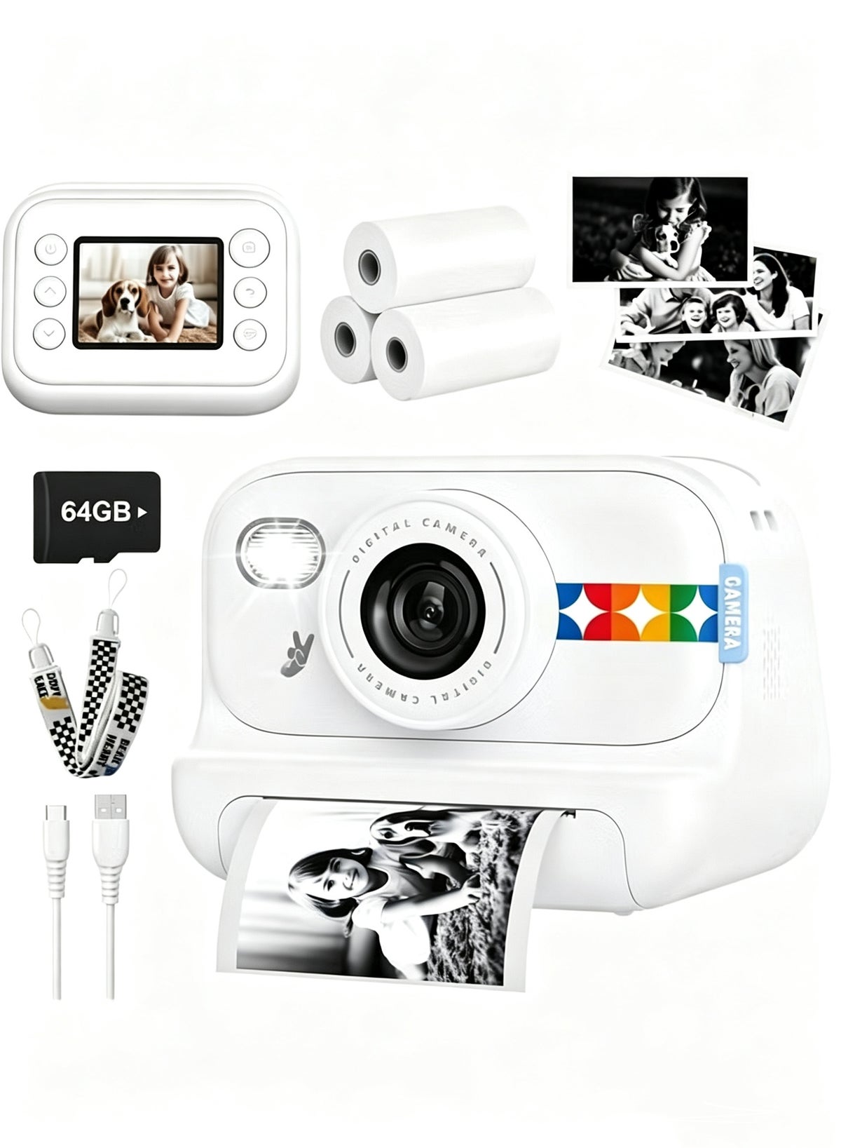 LAESO LAESO Instant Print Camera For Kids 64GB Z817CBBA501710635A6C6Z