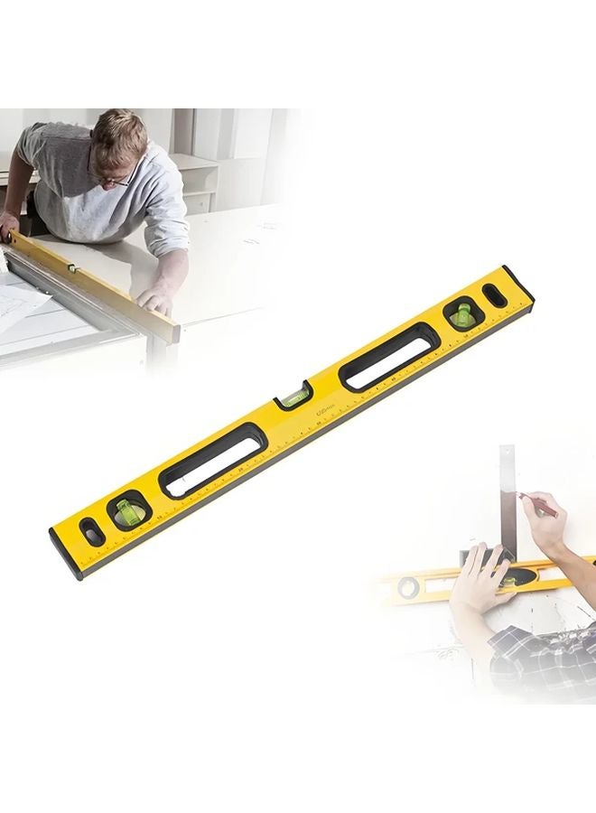 1pc Magnetic Spirit Level Ruler Aluminum Alloy Horizontal Vertical Measuring Tool - Image 2