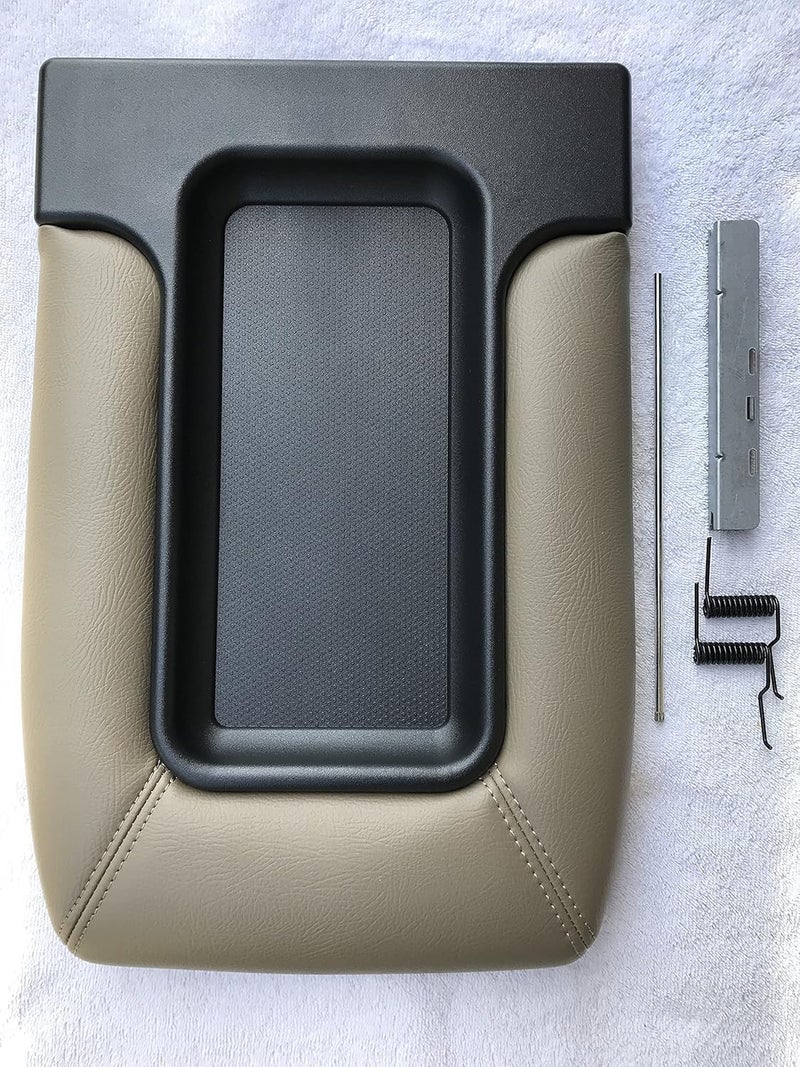 ITEK AUTO Center Console TOP LID Storage ARMREST Complete Assembly TAN Beige FITS 1999-2007 Silverado Sierra Tahoe Avalanche Suburban - Image 1