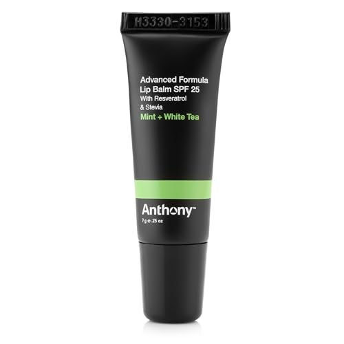 Anthony SPF 25 Lip Balm Sunscreen. Mint and White Tea Flavor, With Green Tea Extract, Shea Butter & Vitamin E, Moisturizing Repair Treatment for Chapped and Dry Lips, Hydrates & Nourishes, 0.25 Oz - Image 1