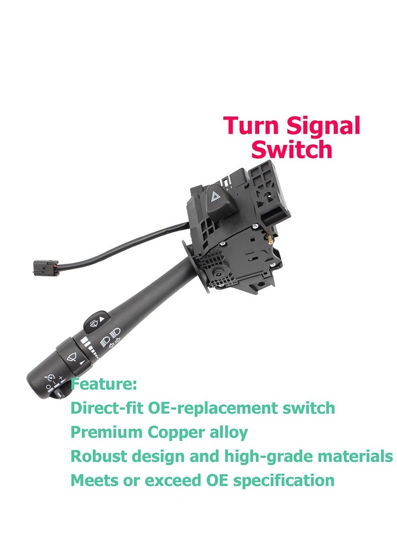 TLAXCA - Turn Signal Switch Wiper Dimmer Combination Multi-Function Switch Replacement for 2002-2009 Chevy Silverado Tahoe GMC Envoy Sierra Yukon Buick, 2002-2009 Trailblazer Escalade Envoy Replaces OE 12450067, D6299A, SW3792 - Image 1