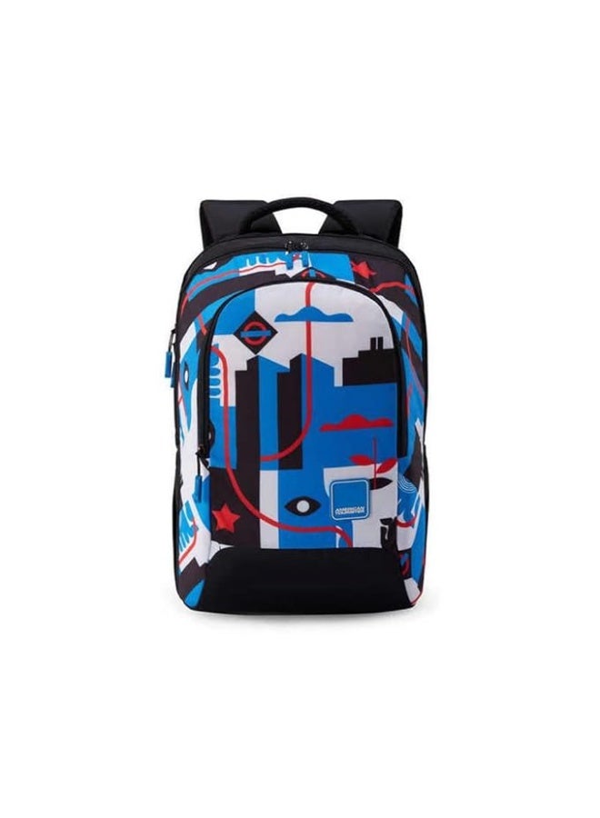 American Tourister Zipper Quad 3.0 Polyester Men's 3 Compartment Backpack (Free Size, Blue) - Image 4