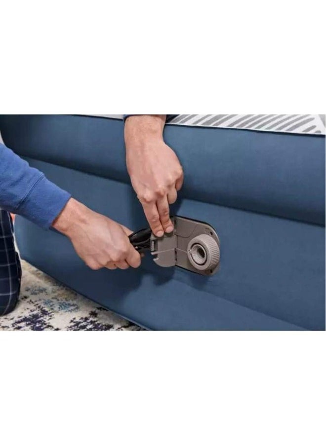 Bestway - Bestway 2.03m x 1.52m x 46cm Tritech Fashion Flock Air Mattress Queen Built-in AC Pump - Image 1