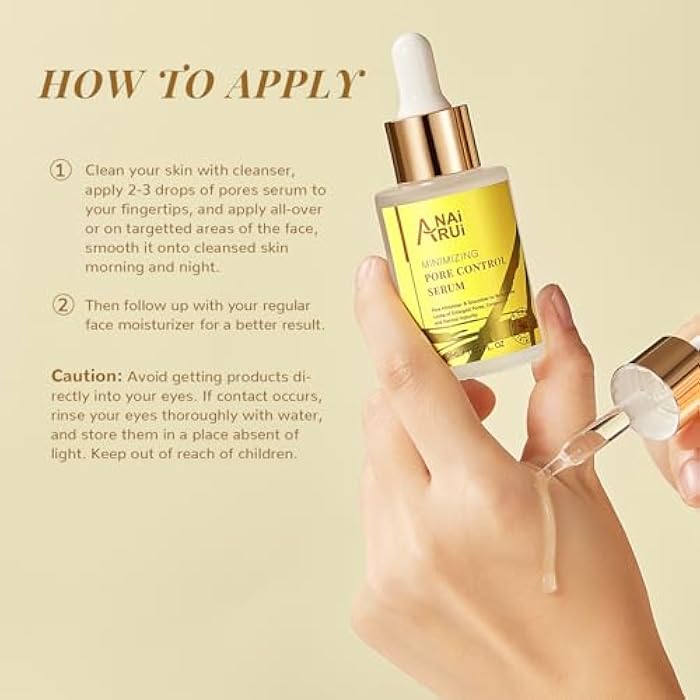 ANAI RUI Pore Minimizer Serum, Pore Minimizer for Face, Pore control,Minimizing, Shrinking, Tightening Pores, Refine Skin Texture 1 fl.oz - Image 5