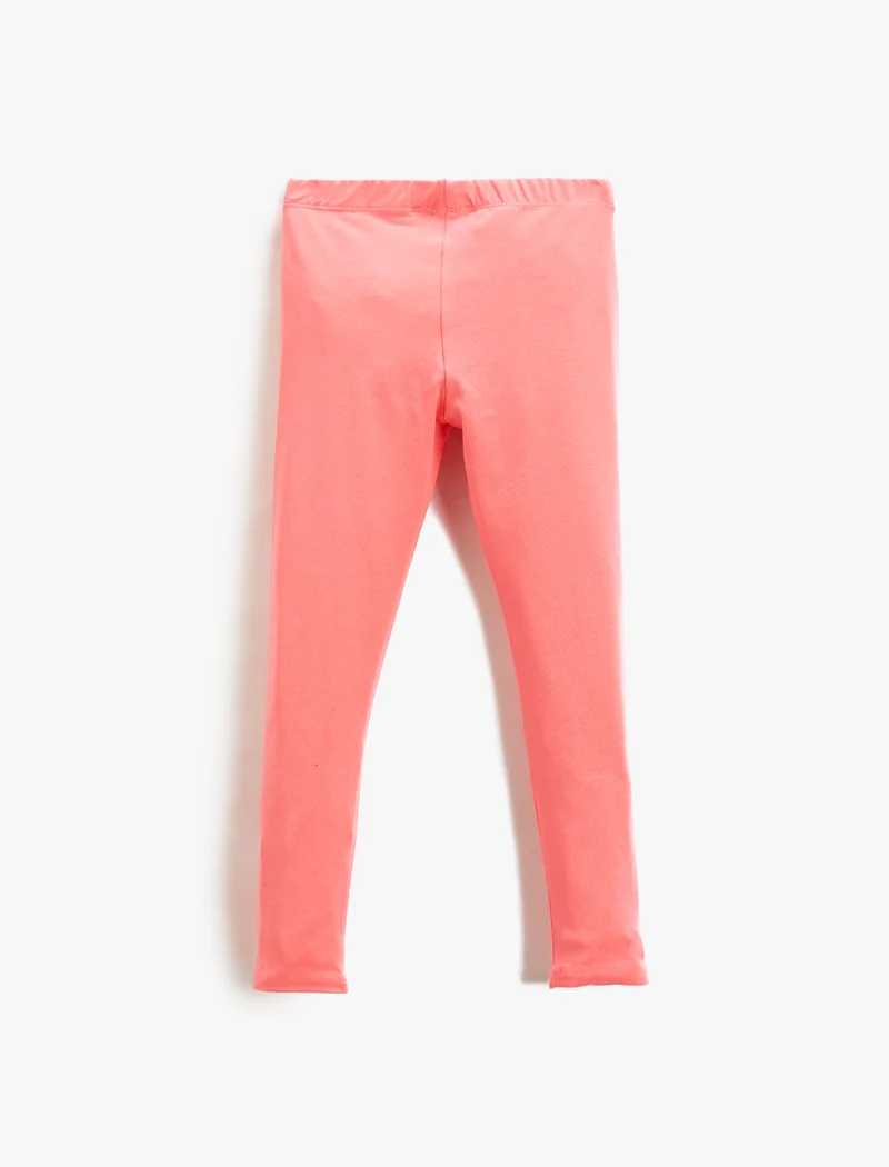 KOTON Koton | Printed Elastic Waist Leggings