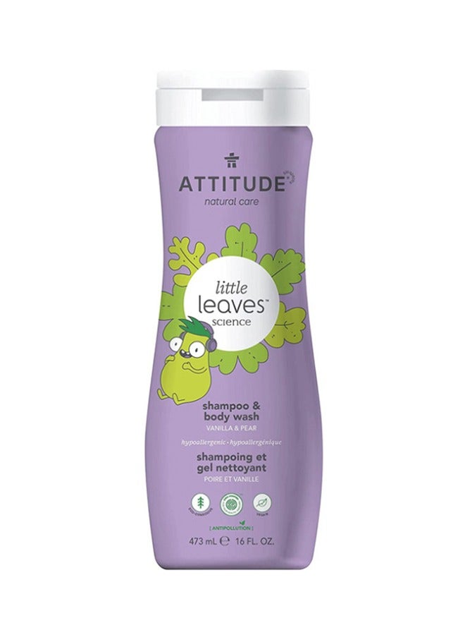 Attitude شامبو وغسول الجسم ليتل ليفز، فانيليا وكمثرى، 473 مل - Image 2