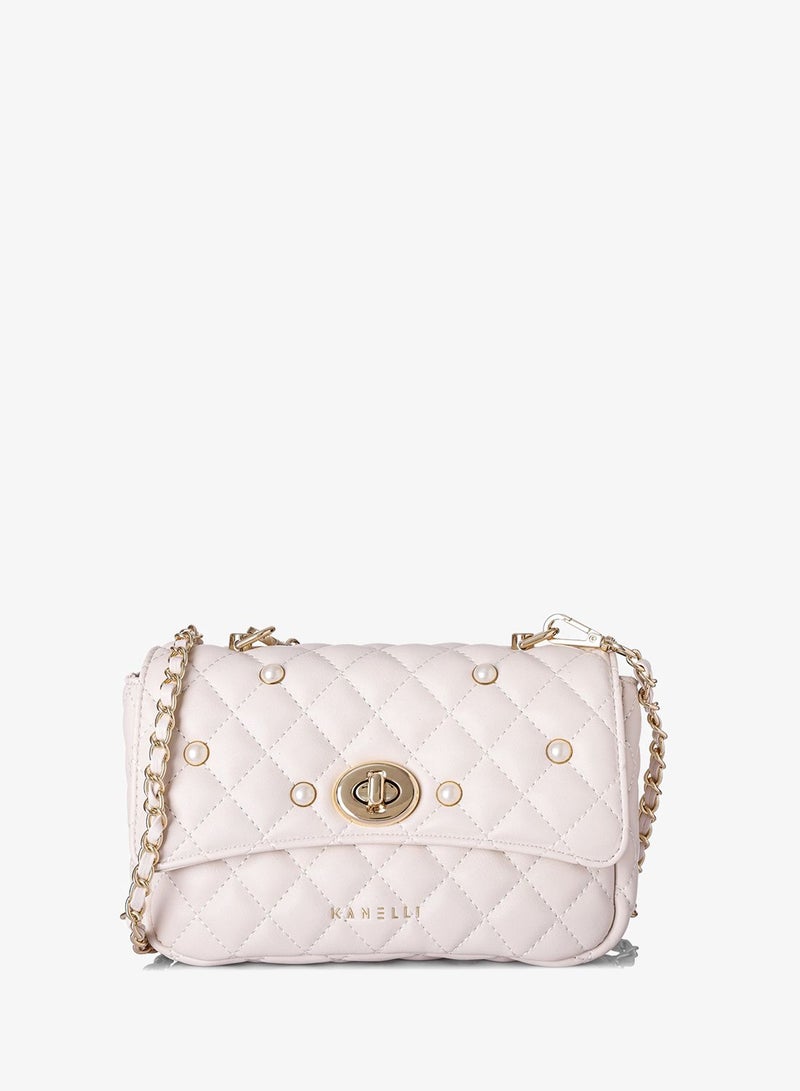 KANELLI Women's handbag from Kanelli, elegant shape New Collection  AAY2401001 Beige - Image 1