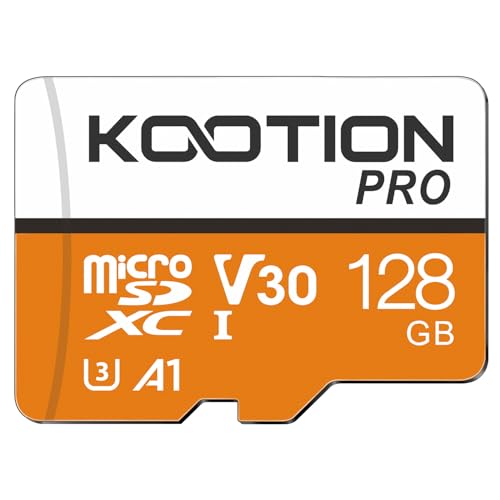 KOOTION Micro SD Card 128GB, High Speed Memory Card with SD Adapter, SDXC UHS-I C10 A1 U3 Memory TF Card for Tablet/Mobile Phone/Camera - Image 1