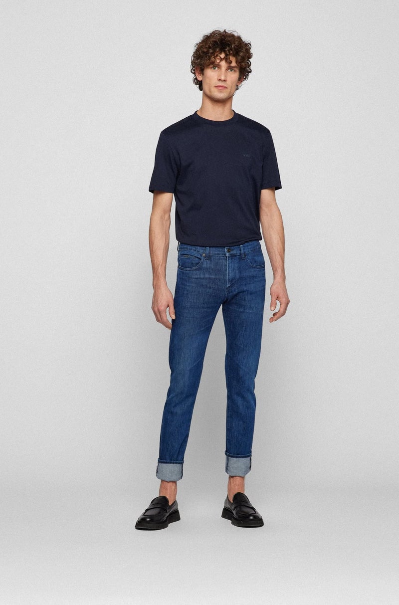 BOSS تي شيرت بوس للرجال بشعار صغير من القطن، أسود أساسي، مقاس متوسط أمريكي - Image 4