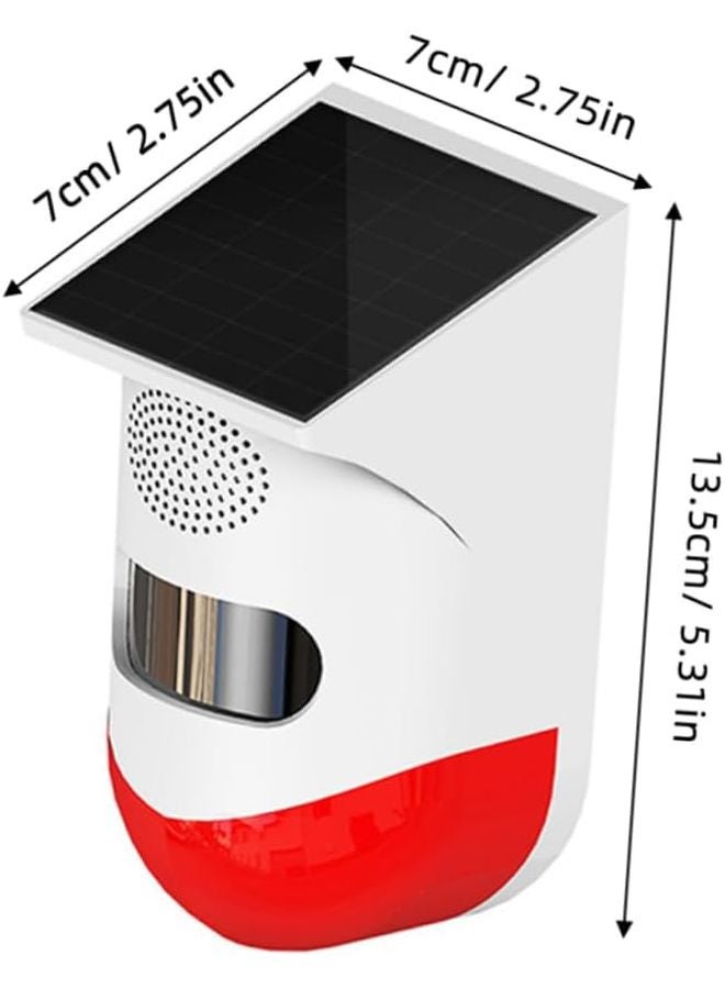 إنذار ممر الطاقة الشمسية مستشعر حركة الأشعة تحت الحمراء أمن المنزل الخارجي شحن لاسلكي تلقائي - Image 5