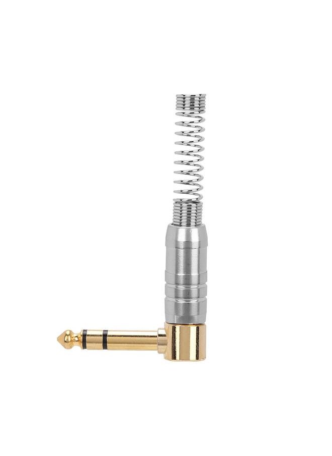 Thoraya 6PCS 6.35 Stereo Jack Gold-plated Welded Plug Dual sound Track Audio Cable Adapter  - Image 2