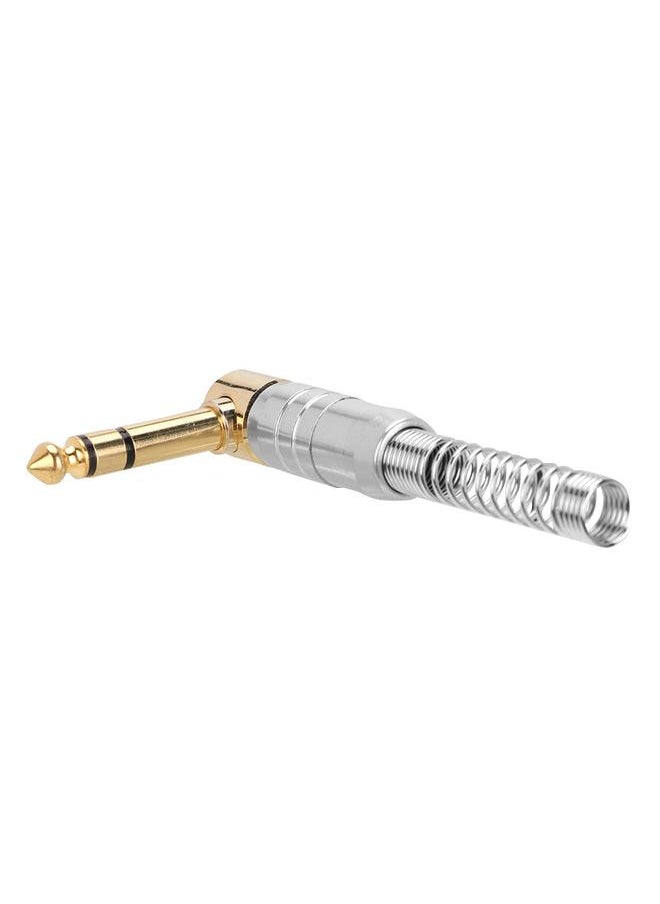Thoraya 6PCS 6.35 Stereo Jack Gold-plated Welded Plug Dual sound Track Audio Cable Adapter  - Image 3