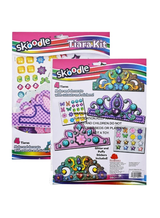 SKOODLE Tiara Kit | Make and decorate with cutouts and stickers | Fun Activity For Kids | Age 3+ - Image 3