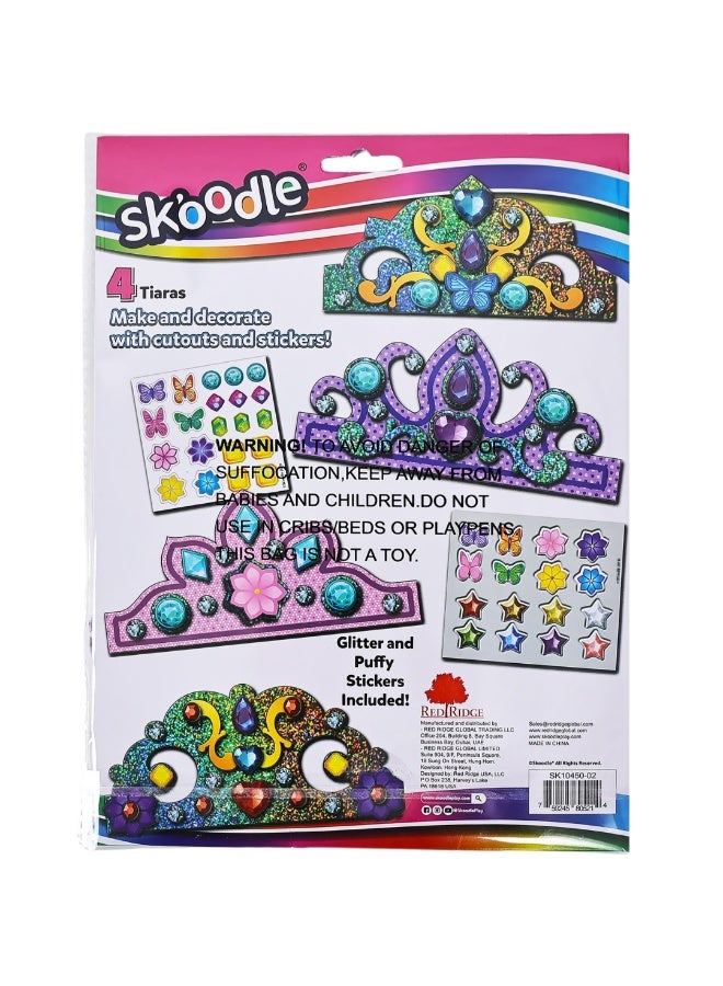 SKOODLE Tiara Kit | Make and decorate with cutouts and stickers | Fun Activity For Kids | Age 3+ - Image 2