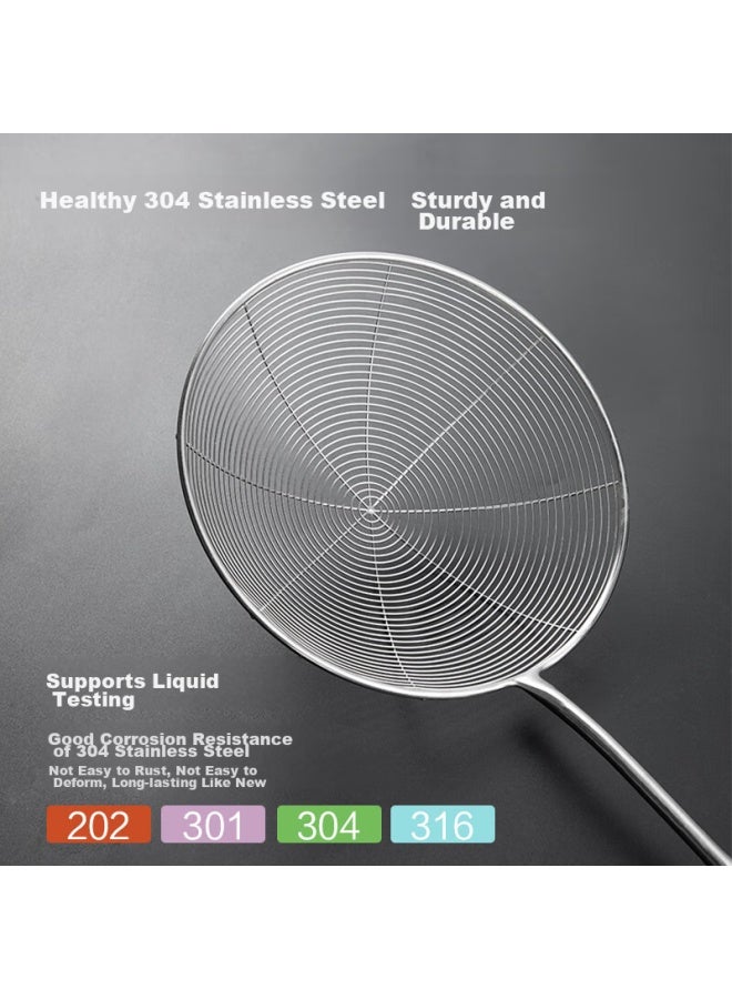 JD.com Jd Jingzao 304 Stainless Steel Strainer, Rosewood Handle, Skimmer, Colander, Hot Pot Large Strainer, Frying Ladle, Skimmer, Medium Size - Image 2