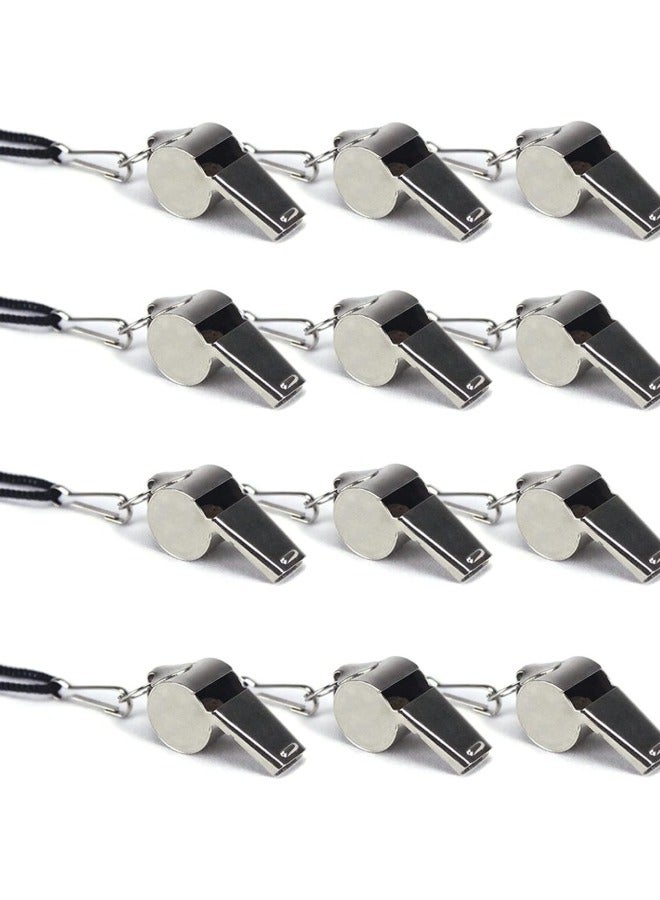 Generic Stainless Steel Outdoor Survival Life-saving Whistle Referee Competition Halter Whistle Sports Timing Whistle Spot Wholesale-Color:Silver  - Image 4