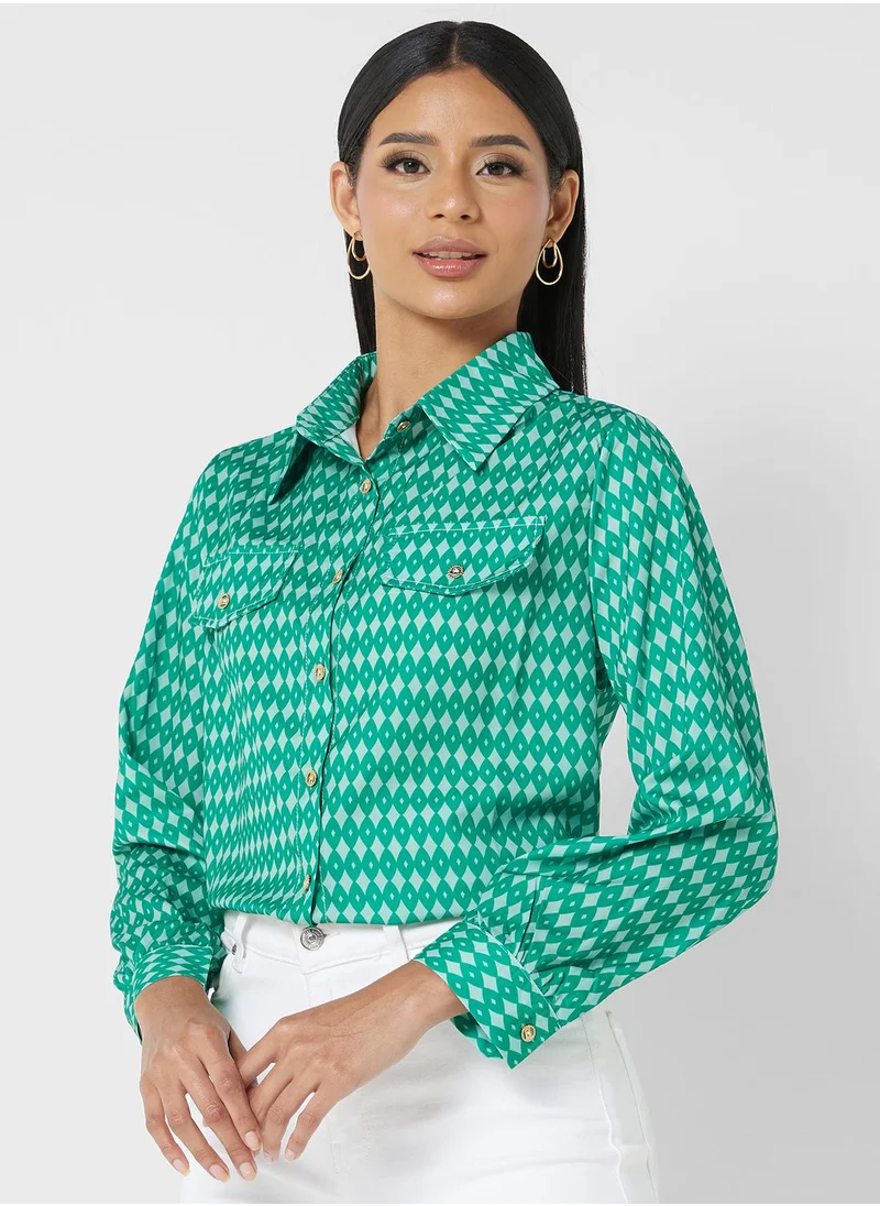 ELLA Front Pockets Detail Shirt