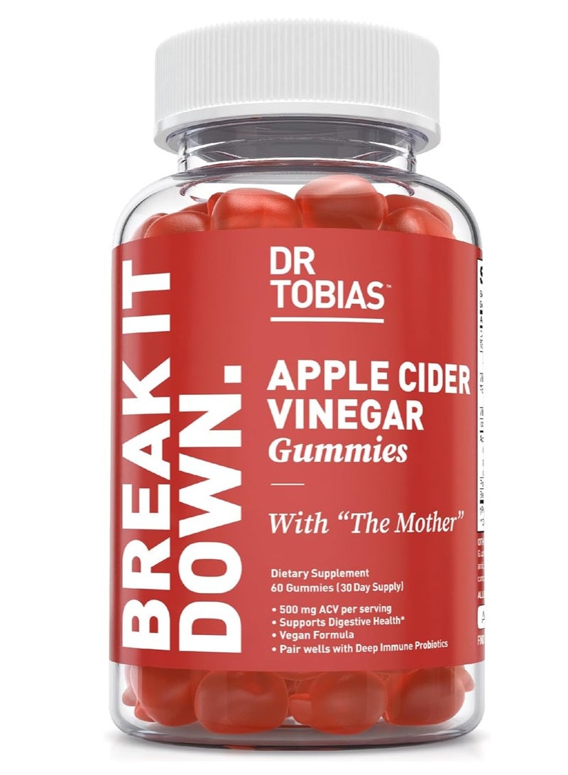 Dr. Tobias Apple Cider Vinegar  Supports Gut Health 60 Gummies