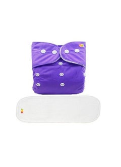 Alya Baby Washable Reusable Adjustable Cloth Diaper With 1 White Microfiber Insert Pad(4 Layers) For New Born Toddlers Infants(024 Months; 317Kgs)(Puprle)  - Image 2