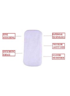 Alya Baby Washable Reusable Adjustable Cloth Diaper With 1 White Microfiber Insert Pad(4 Layers) For New Born Toddlers Infants(024 Months; 317Kgs)(Puprle)  - Image 4