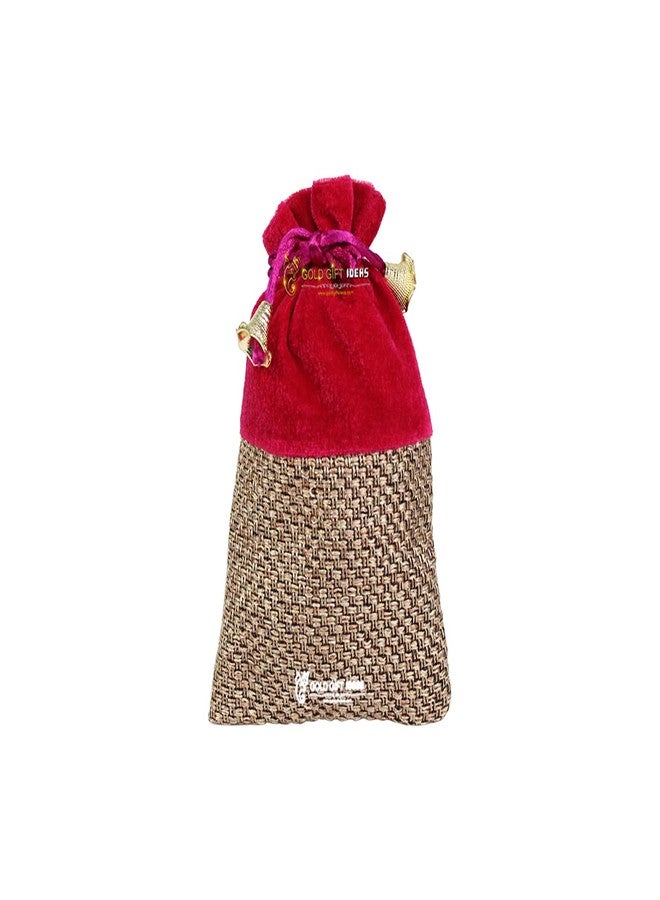 GoldGiftIdeas حقائب هدايا مخملية من الجوت من GoldGiftIdeas لهدايا العودة، حقائب هدايا شاغون، حقائب هدايا لتدفئة المنزل، حقائب هدايا من الجوت (16 × 12 سم) (مجموعة من 10) - Image 2