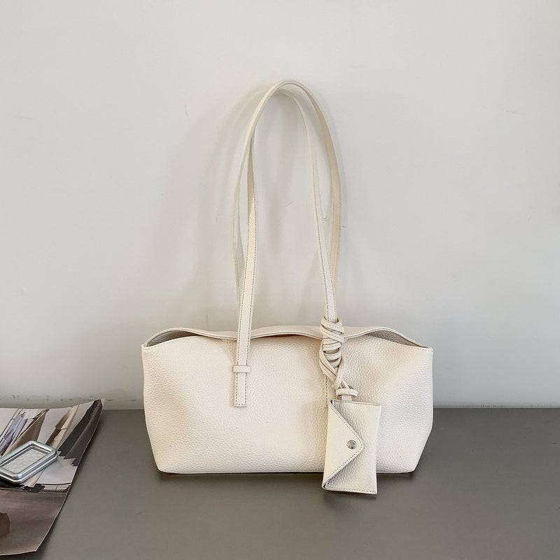 Fashionable Baguette Shoulder Bag, Large Capacity, Boston Style - Image 2