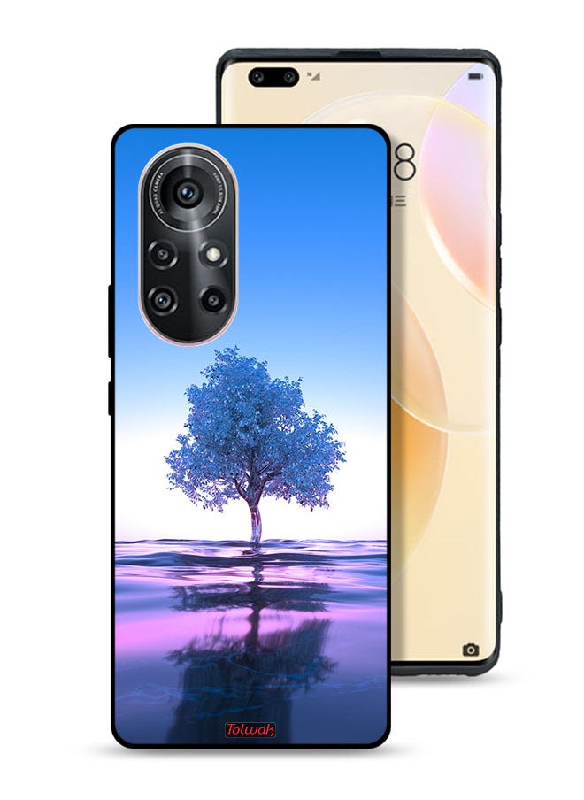 Tolwak Huawei nova 8 Pro 4G Protective Case Cover Tree Neon Body Of Water Reflection Digital Art  - Image 1