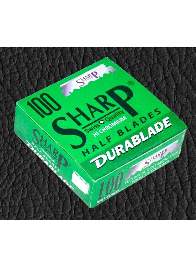 SHARP Hi-Chromium Stainless Straight Edge Barber Razor Blades for Professional Barber Razors, 100 Blades