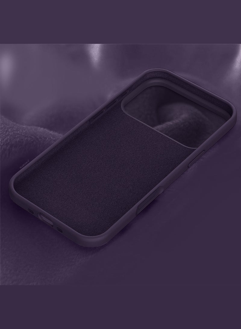 CATANES 2 Packs Silicone Protective Phone Case for iPhone 17 Pro - Soft Anti-Scratch Microfiber Lining Ultra Slim Drop Protection Phone Cover with 3D Screen Protector - Purple - Image 5