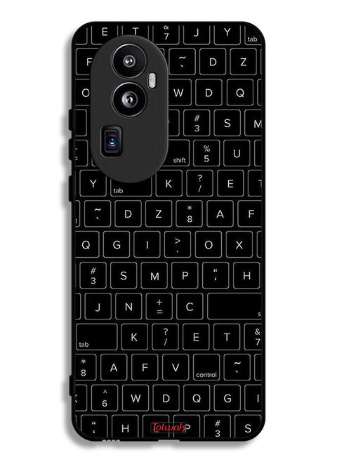 Oppo Reno10 Pro (China) Protective Case Cover Random Keyboard Keys Pattern