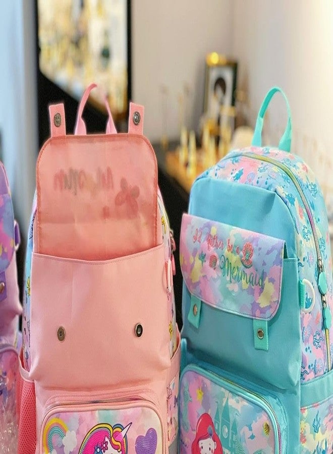 ADSON Unicorn Lightweight Orthopaedic Spacious Travel School Bag | School Backpack for Toddlers & Children Plush Preschool Shoulder Bag Water Resistant Gift for Kids (Peach Unicorn) - Image 4