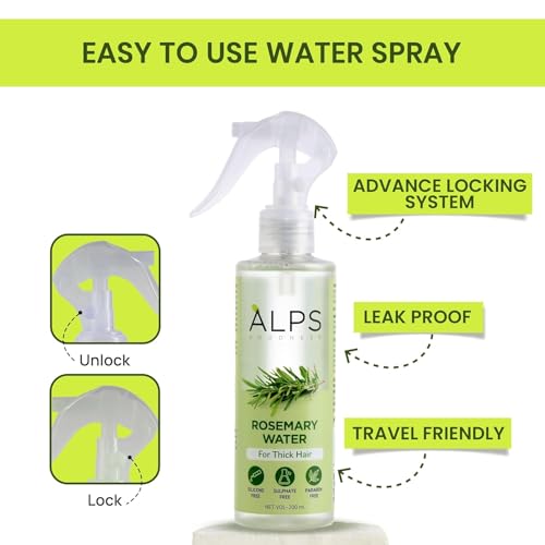 Alps Goodness Rosemary Water Spray for Hair Growth | Strengthen, Revitalize & Thicken Hair | Damage Repair & Hair Loss Control | Adds Shine & Reduces Frizz | 6.76 Fl Oz/200ml - Image 3