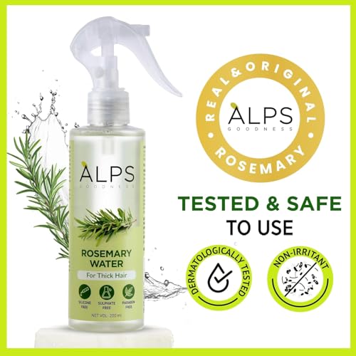 Alps Goodness Rosemary Water Spray for Hair Growth | Strengthen, Revitalize & Thicken Hair | Damage Repair & Hair Loss Control | Adds Shine & Reduces Frizz | 6.76 Fl Oz/200ml - Image 5