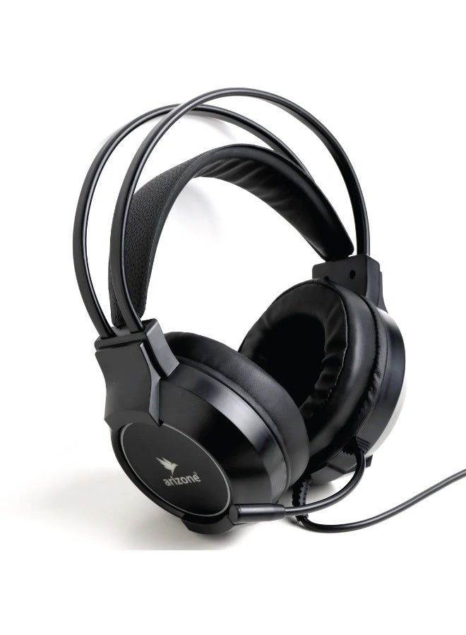 Arizone B606 E-Sport Gaming USB Headset is designed to deliver an immersive and powerful audio experience for gamers, streamers, and multimedia users. Built with precision and comfort in mind, this headset combines high-quality sound performance with a sleek, modern design featuring stylish RGB backlighting for an enhanced gaming atmosphere. - Image 3