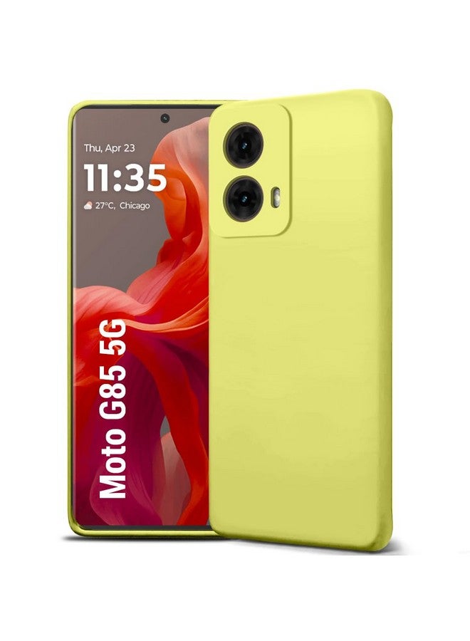 TheGiftKart Liquid Silicone Back Cover Case for Motorola Moto G85 5G | Soft Micro-Fibre Lining Inside | Camera Protection Bump | Shockproof Back Cover Case for Moto G85 5G (Silicone, Olive Green) - Image 1