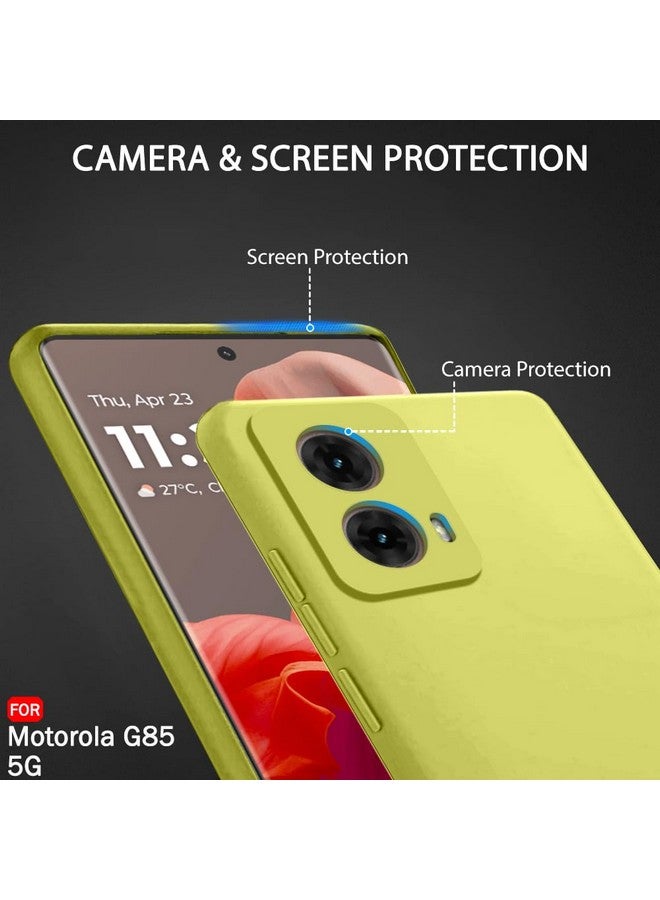 TheGiftKart Liquid Silicone Back Cover Case for Motorola Moto G85 5G | Soft Micro-Fibre Lining Inside | Camera Protection Bump | Shockproof Back Cover Case for Moto G85 5G (Silicone, Olive Green) - Image 4