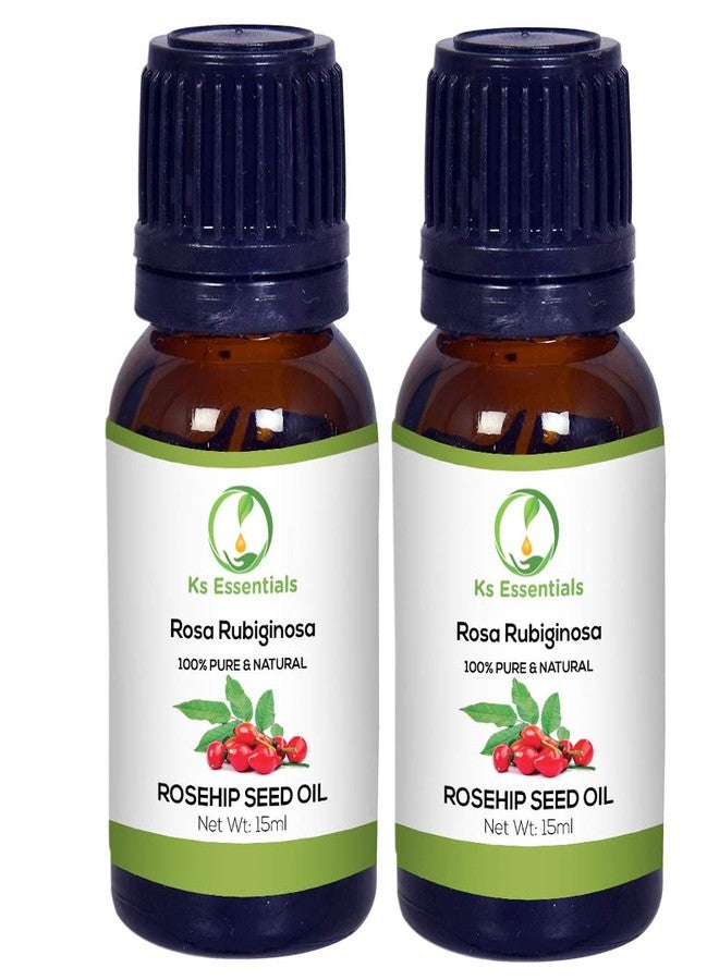 Ks Essentials زيت بذور ثمر الورد الأساسي من كي إس إسينشالز (روزا روبيجينوزا) 100% نقي طبيعي وغير مخفف (عبوة من 2-15 مل) - Image 2