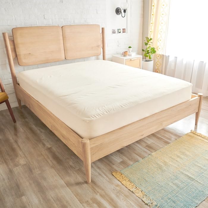 Happsy Organic Waterproof Mattress Protector Pad - Elastic Fitted Mattress Protector - Machine Washable Mattress Topper Breathable Fitted Cover for Twin Mattress - 38" x 75" - Image 2