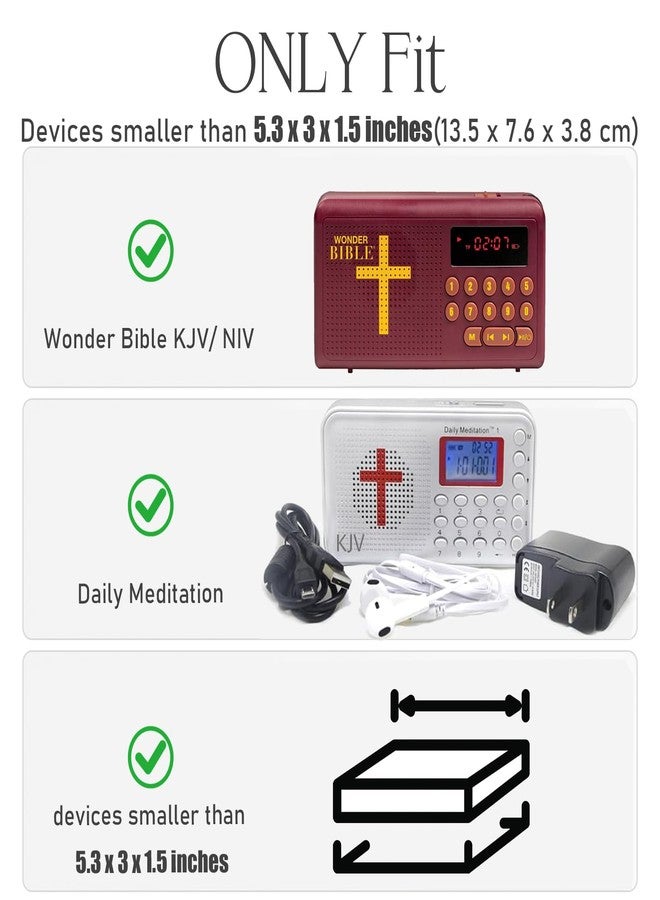 worfty Case for Wonder Bible KJV/NIV, Carry Bag Compatible with Wonder Bible/Daily Meditation Audio Bible Player (Box Only) - Image 2