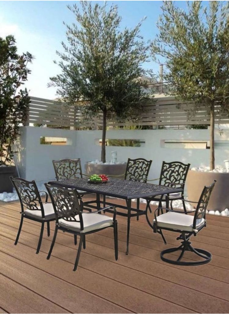 Schondor Furniture - San Diego | 6 Seater | Dining Table | Outdoor Furniture | Made in Aluminum Cast - Image 1