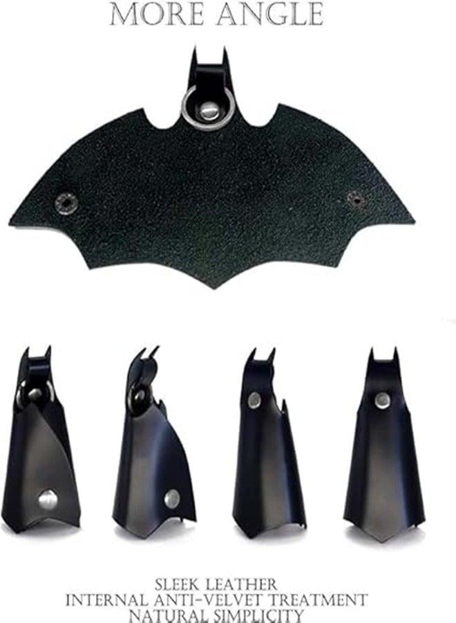 أوساويك خفاش كيشين الجلدي للرجال الهدايا والنساء حقيبة مفتاح السيارة، مفاتيح بوب حامل غطاء حلقة لجوارب الأشياء للرجال - Image 3