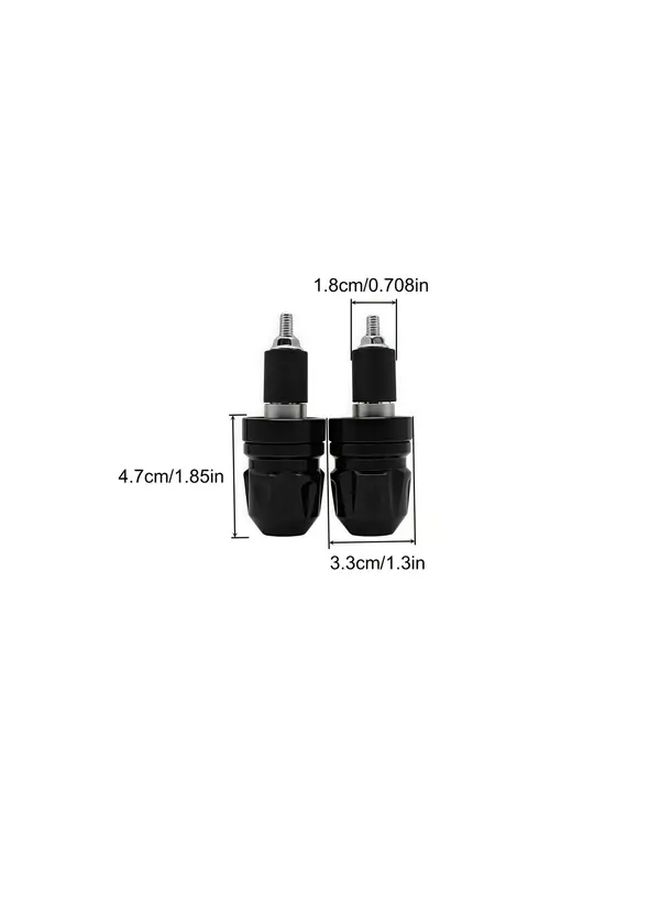 Upgraded Aluminum Alloy Motorcycle Handlebar End Plugs 2pcs Universal No Drill Installation Anti Fall - Image 5