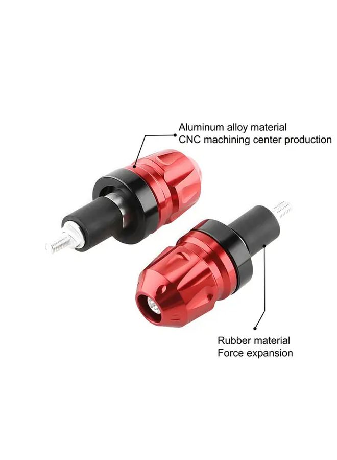Upgraded Aluminum Alloy Motorcycle Handlebar End Plugs 2pcs Universal No Drill Installation Anti Fall - Image 3