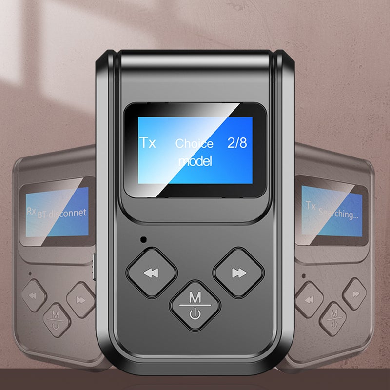 T15 BT 5.0 Wireless Audio Transmitter Receiver V8309_P Black - Image 2