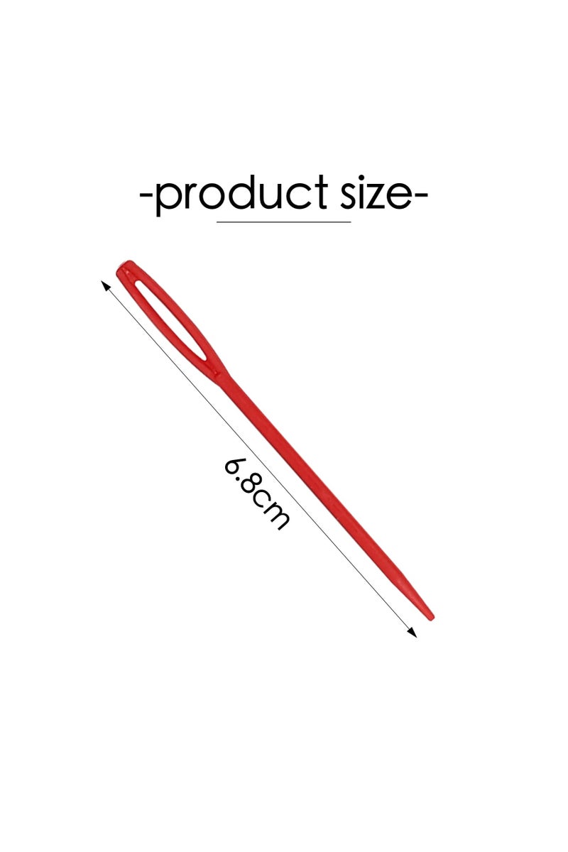 Plastic Sewing Needles, Eye Sewing Needles for Children,Colorful Weaving and Sewing Needle 20Pcs - Image 2